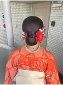タイトヘア タイトシニヨン シニヨン 浴衣ヘア 袴ヘア 訪問着