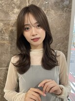 ハニーシブヤ(HONEY shibuya)&nbsp;ハッシュカット/くびれレイヤー/ヘーゼルベージュ/シアーバング3