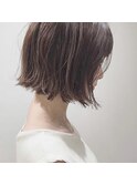 ボブ/切りっぱなしボブ/ハイライト/髪質改善