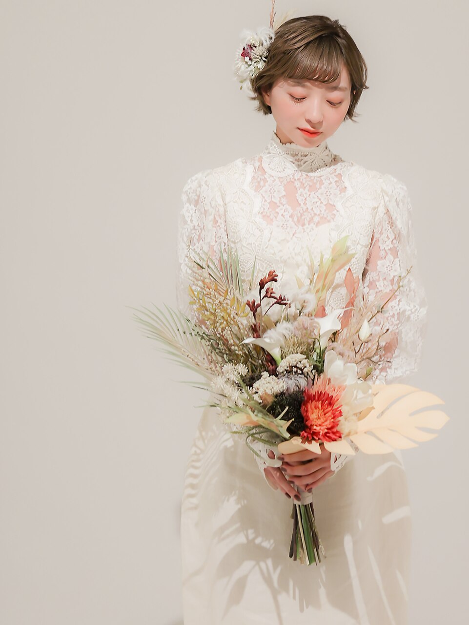 ボブの花嫁ヘアアレンジ】結婚式や前撮りのウェディングヘア