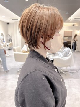 ヴィサージュタイム(VISAGE thyme) 襟足束感ショートボブ/丸みショート/ショート/ハイライト