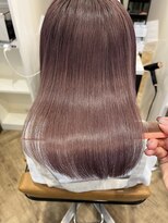 プラス ファースト ヘア(Plus 1st)&nbsp;髪質改善メテオトリートメント×ワンレンボブ×スモーキーピンク