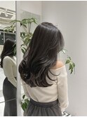 オリーブグレージュ/ロングレイヤー/外巻き/ウェーブ/髪質改善