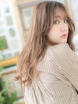 カバーヘア イヴ 戸頭店(COVER HAIR EVE) 顔周りレイヤー外国人風ハイライトカラーTb3戸頭20代30代40代