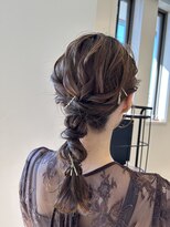 ヘアー テクニカ(hair Technica)&nbsp;編みおろし　お呼ばれヘアセット 岡山/十日市/大元/岡南