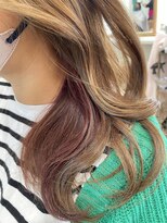 ヘアーディア みどり店(Hair...DiA) アッシュベージュ×インナーピンク