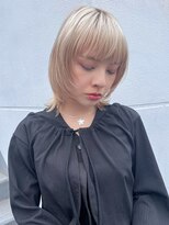 ミンクス渋谷スマートサロン(MINX shibuya smart salon)&nbsp;魅力倍増カール シアーカラー ショート 姫カット ダークアッシュ