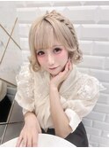 ボブでも可愛い編みたらしヘア♪ 