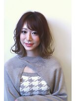 アボヘアー(Abo hair)&nbsp;20代30代40代ウェーブ×ナチュラル×小顔×イヤリングカラー
