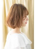 ■透明感アプリコットオレンジAラインボブ37戸田公園10代20代