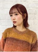 熊本 結べるボブ ボブアレンジ ピンクブラウン 髪質改善 Arisa.