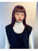 レッドカラー/前髪カット/髪質改善/ツヤ髪/美髪/モテカラー