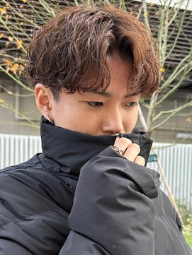 ロンド ローガン 名駅(Lond LOGAN) 明るめカラーの波巻きパーマ