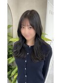 くびれヘア/くびれ巻き/グレージュ/ロング