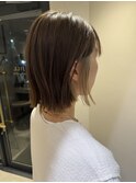 インナーカラー＋切りっぱなしボブ