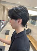 センターパートハンサムショートイメチェン