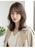 【大人の髪型】面長◎レイヤーカットひし形シルエットくびれヘア
