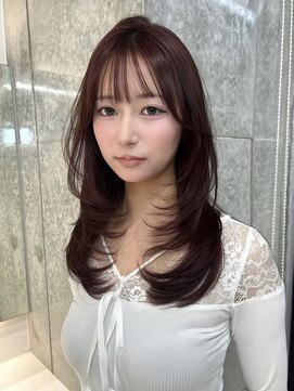 ロール 博多(Role) 縮毛矯正/髪質改善/ミディアムレイヤー/酸性ストレート/透明感