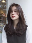 ロングフレミングハッシュミディアムレイヤーナチュラルブラウン