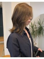 クラフト ヘア デザイン(CRAFT HAIR DESIGN) 【CRAFT渡邉】大人くびれミディ / イルミナオリーブベージュ