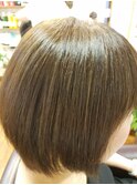 ラディアルカラー(明るい白髪染め)40代女性+ハイライト