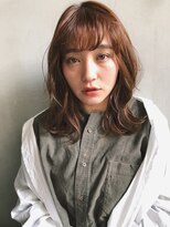 レイヤーカット/デザインカラー/ウェットヘア/オリーブベージュ