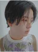 グレーベージュ前髪パーマレイヤーカットダブルカラー髪質改善