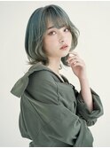 ボブ/カーキグレージュ/マッシュショート/大人かわいい[新宿駅]