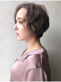 ハンサムショートグレージュ_くすみブルーテラコッタ_ba355661