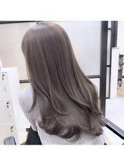 ブリーチなしアッシュベージュグレージュヘアカラー元住吉