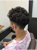 オールバックパーマ