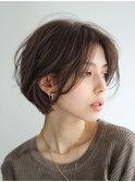 大人かわいいショートボブ★透明感アッシュブラウン