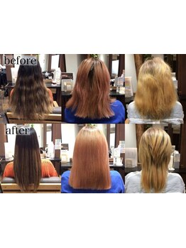 【赤羽5分】髪質に合わせて１３種類の薬剤を選定するのでダメージレスで毛先までの指通り滑らかな美髪に◎