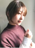 ★前下がりショートボブハンサムショートカットカラーパーマケア