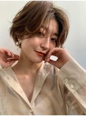 顔型別ヘアスタイル特集/チェリーブラウン/ショートカット