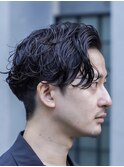 原宿スパイラルパーマラルフカールオールバック30代大人色気ヘア