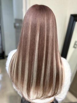 アフィナー(Afinar) ピンクブラウン＆ハイライトエクステ【横浜/横浜駅】