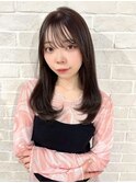 顔まわりカット/レイヤーカット/透明感/ナチュラルブラウン