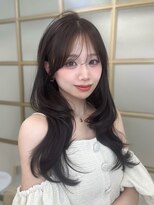 ベル 新宿店(Vel)&nbsp;暗髪ロング前髪縮毛矯正新宿