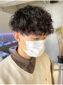 横浜西口マッシュショート波巻きツイストスパイラルパーマ緩め
