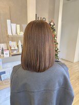 ジュエ ヘアー デザイン(Jue hair design)&nbsp;フェイスレイヤー/オリーブベージュ /ワンカラー/20代/知立
