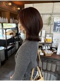 大人レイヤー×赤みブラウン