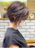 30代40代50代大人ショート髪型丸顔前髪あり似合わせ　安