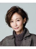 大人の前下がりショート×クリープパーマ