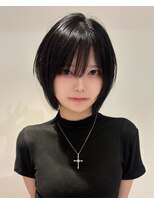 ベレーザ 渋谷(BELEZA)&nbsp;20136_黒髪アッシュハンサムショートレイヤーウルフカット