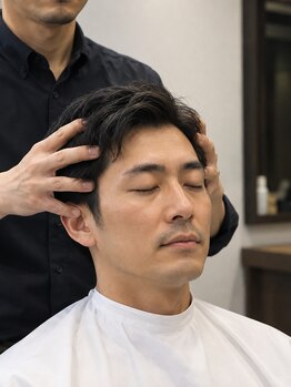 Loufreasy Homme men's salon 代々木/新宿/北参道/ヘッドスパの写真/【代々木/新宿】５年後の髪と頭皮のために！極上ヘッドスパor髪の育毛促進・白髪ケアスパで頭皮から整う！
