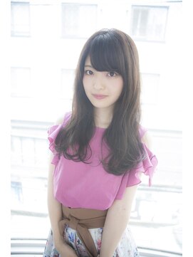 サロンドミルク 原宿(salon de MiLK) 【salon de MiLK 原宿】斜めバングフェアリーハニーヘア