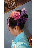 《Kubu hair》生花アレンジ日本髪