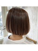 丸いフォルムが可愛い☆ボブスタイル　ベージュ