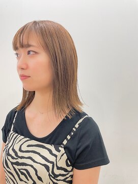 エンドリンク(endlink) 切りっぱなしロブ×ライトベージュ